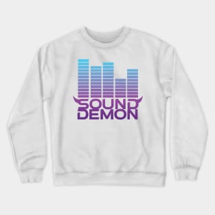 Sound Demon Cool Blue and Purple Crewneck Sweatshirt